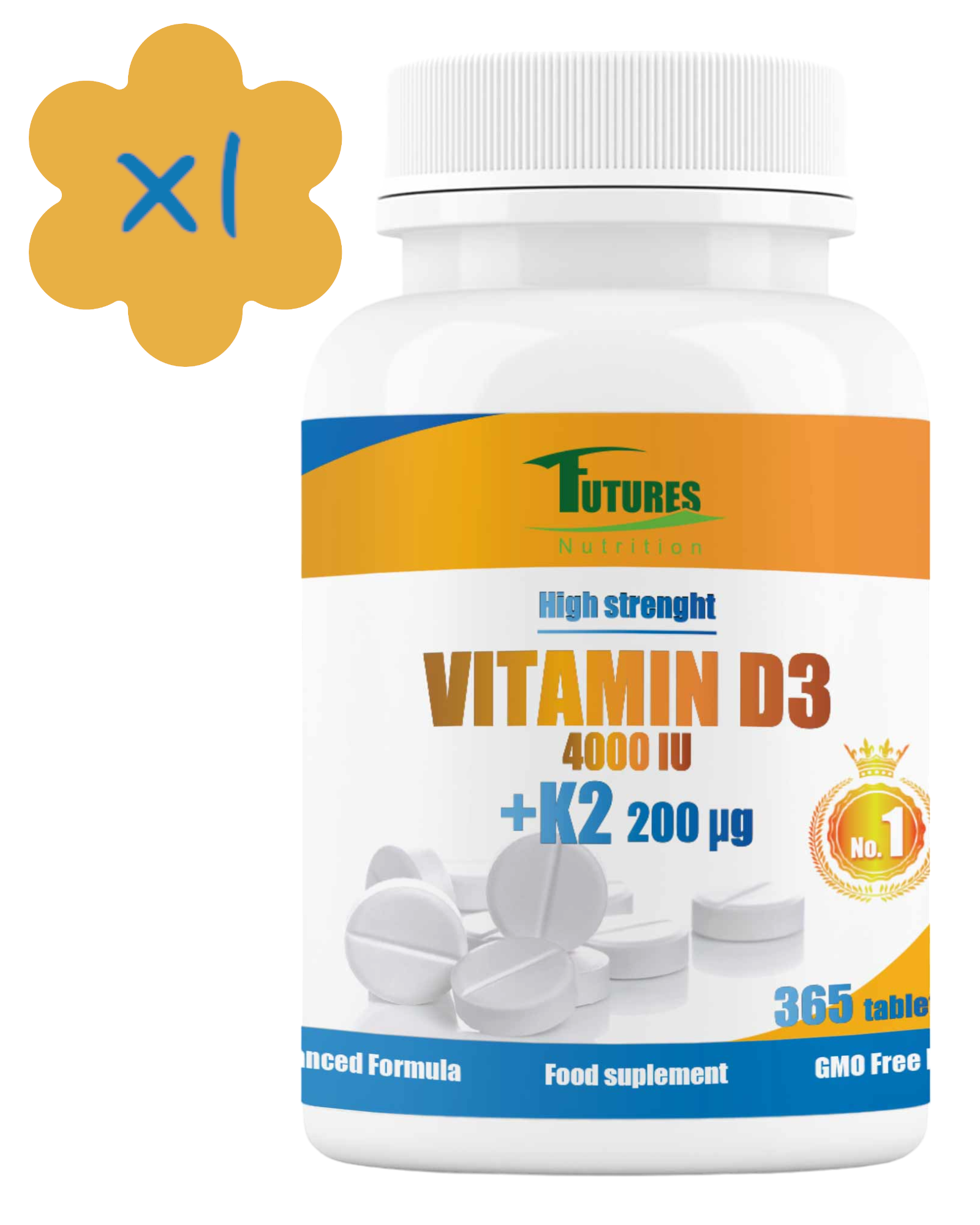 Vitamin D3 K2 4000 I E 365 Tablets Futuresnutrition De