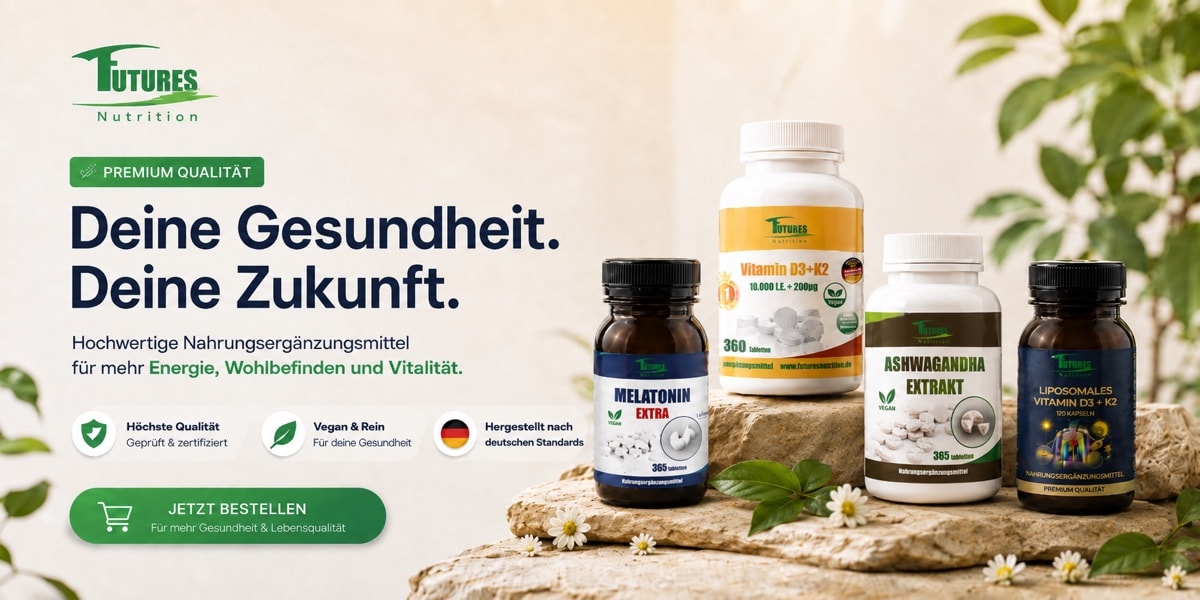 Futures Nutrition – Deine Gesundheit, deine Zukunft. Hochwertige Nahrungsergänzungsmittel für mehr Energie, Wohlbefinden und Vitalität. Jetzt bestellen.