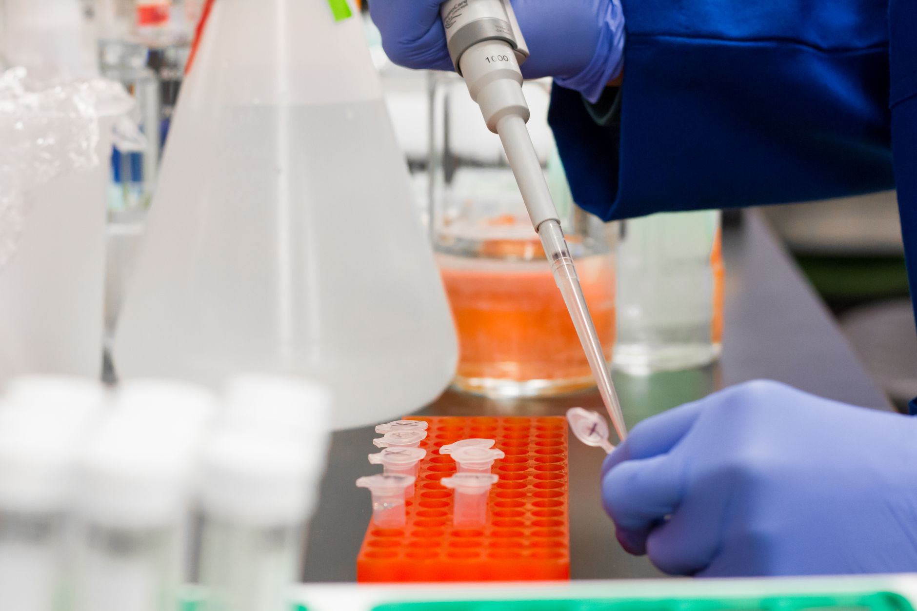 Pipettieren im Labor