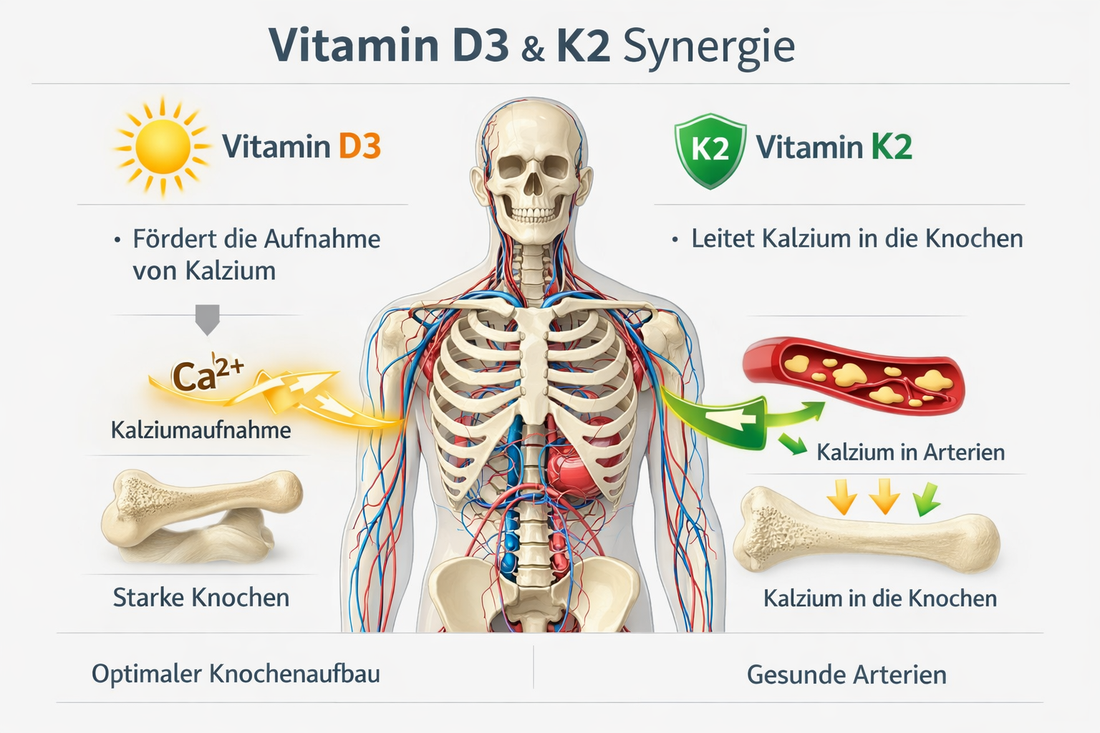 Synergie von Vitamin D3 und K2 MK7 All-Trans Grafik