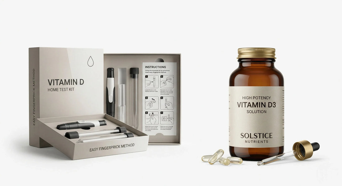 Vitamin D Mangel Test für zu Hause zur Bestimmung der 25-OH-D Blutwerte vor der Supplementierung.