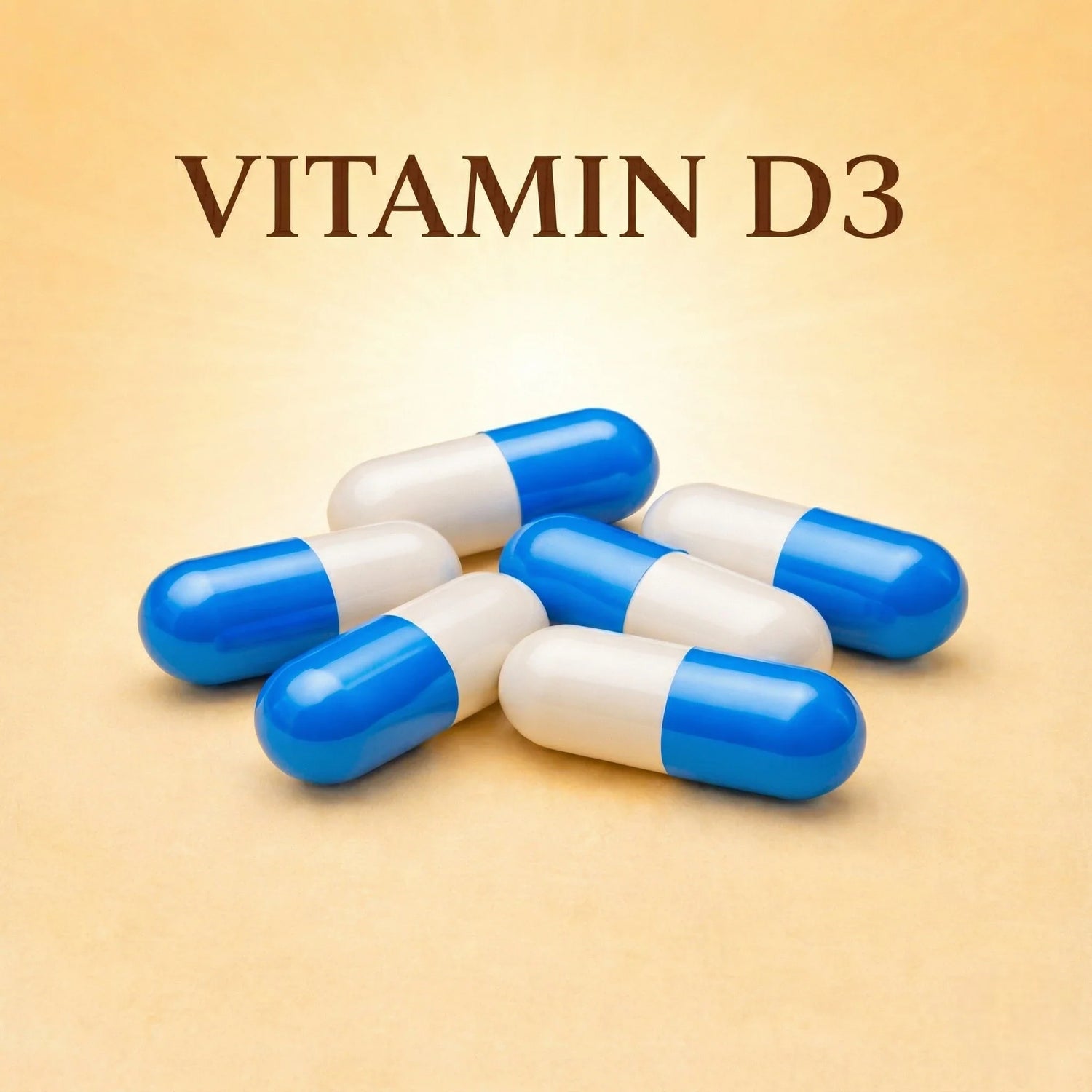 Vitamin D3 Kapseln hochdosiert in blauen und weißen Kapseln – von 4.000 IE bis 50.000 IE