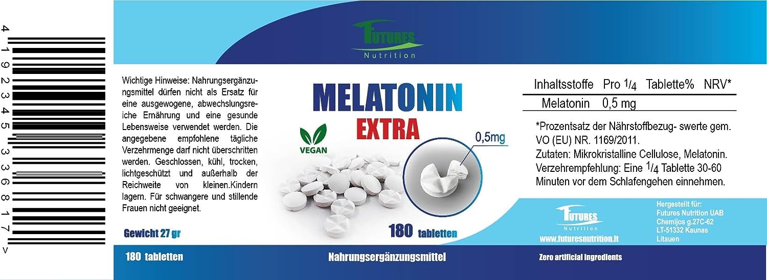 Melatonin Extra , Schlaftabletten 10x180 Tabletten