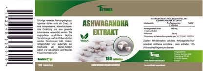 Ashwagandha Extract 180 tablet - enostavno se je spoprijeti s svojo stopnjo stresa