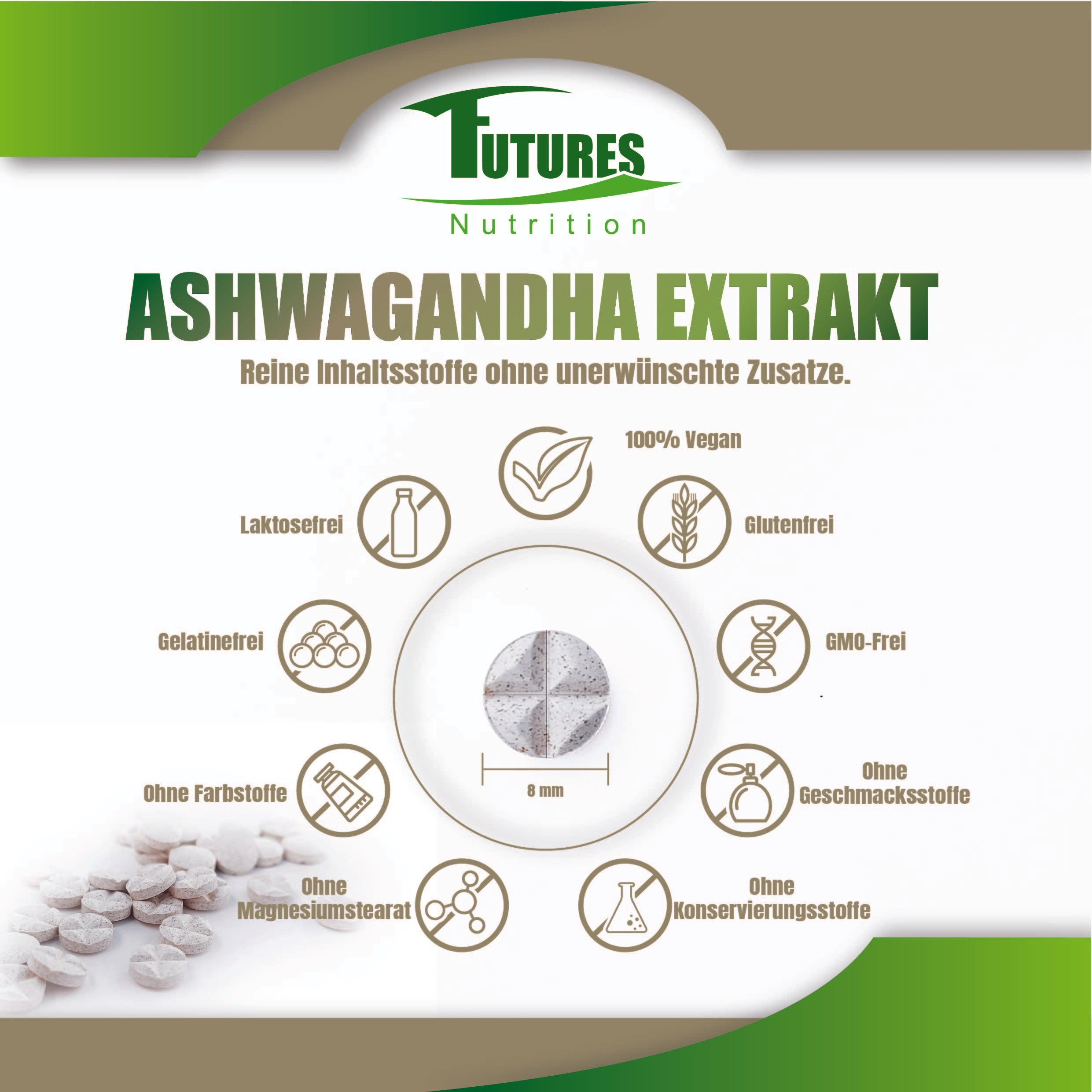 Ashwagandha Extrakt 365 tabletten-hohe Dosis – hohe Qualität