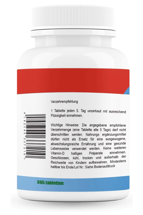 Futures Nutrition Premium Nahrungsergänzungsmittel – Vitamin D3 5000 I.E. + K2 Depot
