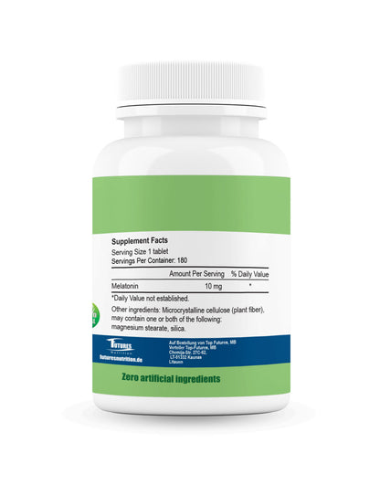 Die drei wichtigsten Vorteile von Melatonin 10mg – schneller einschlafen, Jetlag lindern, tieferer Schlaf. Vegan und hochdosiert