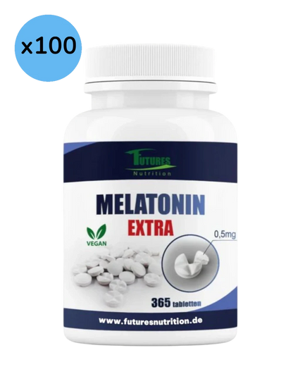 Melatonin 2mg – 100x Bulk Pack – professionelle Großpackung von Futures Nutrition