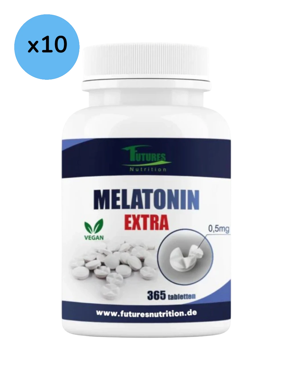 Melatonin 2mg – 10x Mega Pack – für langen Vorrat und erholsamen Schlaf