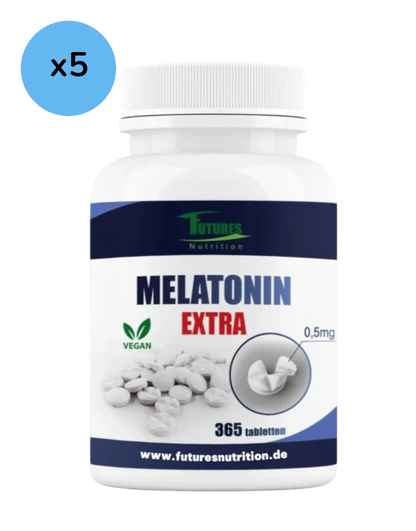 Melatonin 2mg – 5x Großpackung – hochwertige Schlafhilfe