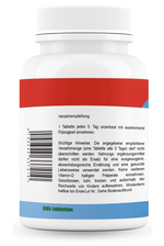 Vitamin D3 K2 5000 I.E - 365 tablets - support of the immune system, bone strength, mood regulation