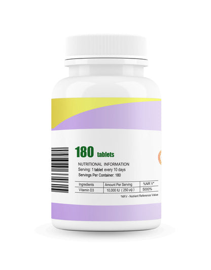 10 x vitamin D3 10000i.e 1800 tablet