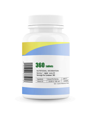 2 x vitamin D3 20000I.E 720 tabletter