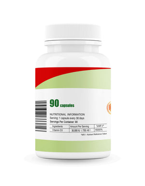 Vitamin D3 30,000 I.E 90 capsules