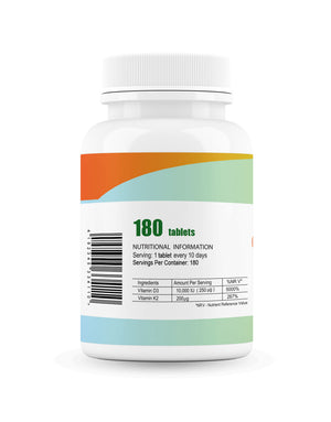 2 X Vitamin D3 + K2 10000I.E 360 Tabletten