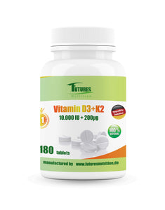 3 x Vitamin D3 + K2 10000i.e 540 tablets
