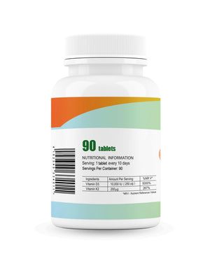Vitamin D3 K2 10000i.e 90 tablets