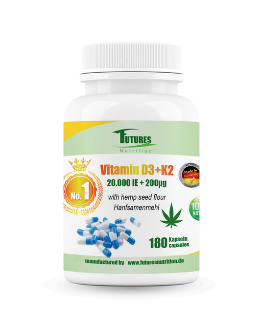 100 x vitamina D3 20000 I.e + K2 MK7 200 MCG Super Strong 18000 capsule