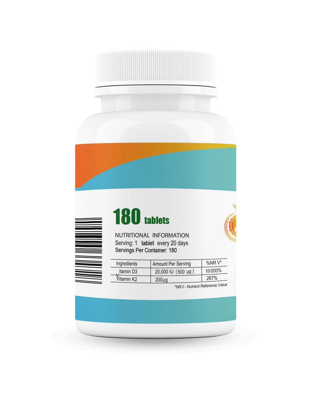 Vitamina D3 20000 I.e + k2 mk7 200 mcg super forte
