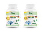 2 x vitamin D3 20000 dvs. + K2 mk7 200 mcg super stærke 360 ​​kapsler