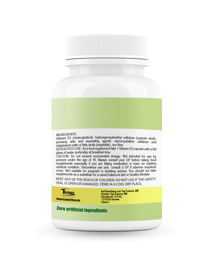 Futures Nutrition Vitamin D3 10.000 IU – 90 Kapseln, hochdosiert