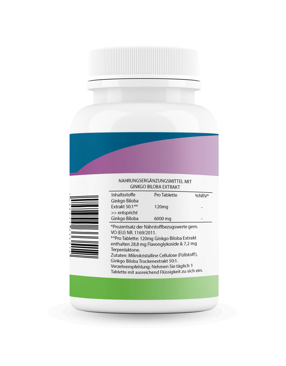 Ginkgo Biloba Nahrungsergänzung 6000 mg – 360 Tabletten Dose