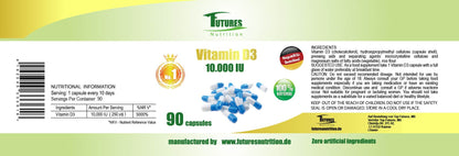50 x Vitamin D3 10.000i.e 4500 capsules
