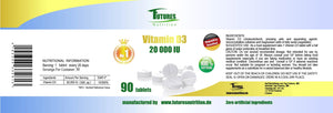 Vitamin D3 20000i.e 90 tablets