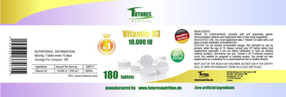 50 x Vitamin D3 10000i.e 9000 tablets