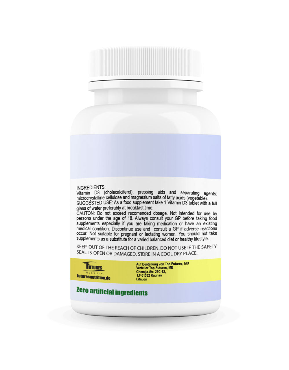 Ultra hochdosiertes Vitamin D3 Depot (20.000 I.E.) - Nur eine vegane Tablette alle 20 Tage