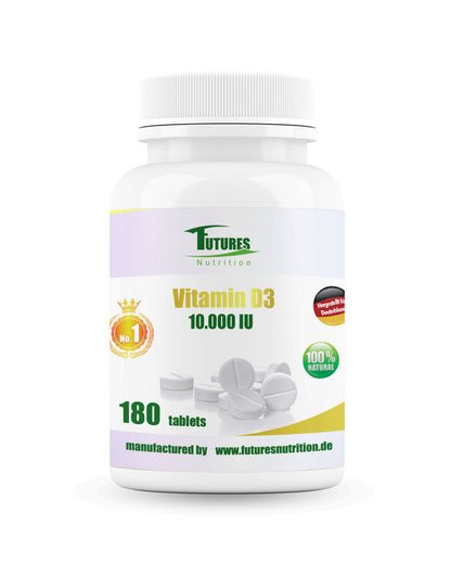 Vitamin D3 10000 IE 180 Tabletten hochdosiert Premium Qualität

